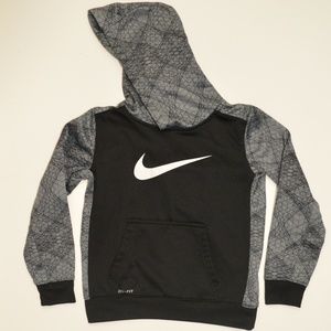 Boys Nike Drifit Hoodie Hooded Sweatshirt Black